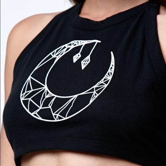 PacSun Tops - PACSUN boho festival moon knit halter crop top